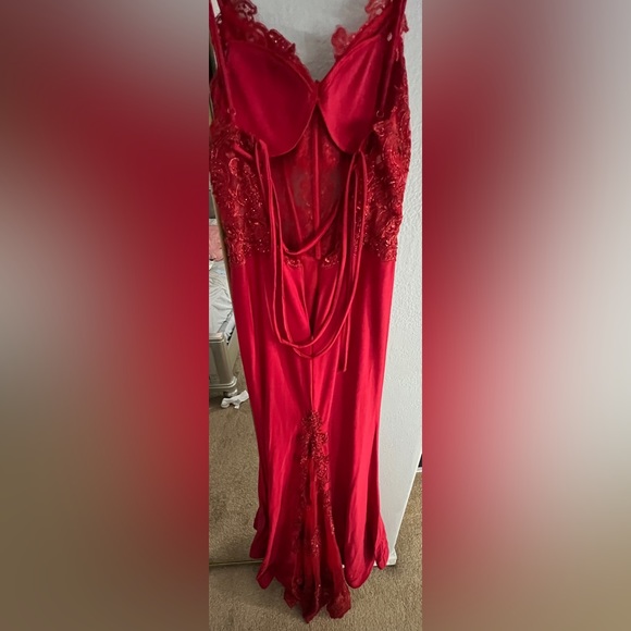 I’m selling a red cherry prom dress from dressed in time! Size is a 00. - Picture 6 of 6